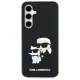 Karl Lagerfeld Samsung Galaxy S24 FE vāciņš 3D Rubber Karl&Choupette, melns