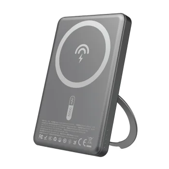 Внешний аккумулятор Dudao K28S 5000mAh с MagSafe и подставкой, серый