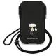 Сумка для телефона Karl Lagerfeld Saffiano Ikonik Karl 6.1\'\' - черная