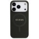 Guess Saffiano Classic Logo MagSafe vāciņš iPhone 17 Pro Black