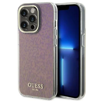 Guess iPhone 15 Pro Max чехол IML Faceted Mirror Disco Iridescent, розовый