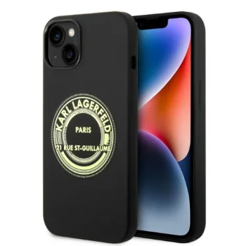Чехол Karl Lagerfeld Silicone RSG для Apple iPhone 14 Plus, Черный