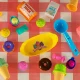 Bērnu piknika grozs un saldējuma veikals ar piederumiem