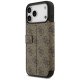 Guess Book 4G Metāla Logo Maciņš iPhone 17 Pro Max - Brūns | Metal Phone Case Cover Brown