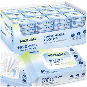Детские влажные салфетки Bakalu NICEKIDS BABY AQUA, 1920 шт. (24x80)