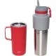 Бутылка для воды и термокружка Asobu Twin Pack, 0.9 л + 0.6 л, Красная
