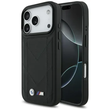 BMW iPhone 17 Pro vāciņš M Quilted Logo MagSafe, melns