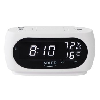 Adler AD 1186W Modinātājs ar temperatūras/mitruma un datuma mērīšanu