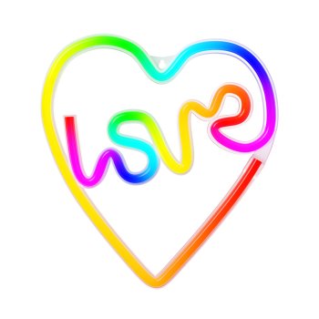 Светодиодный неон RGB LOVE в Сердце с пультом Forever Light FLRN02,...