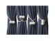 Dekoratīvie Aizkaru Turētaji Klipši Ar Magnētu, Sudrabs | Decorative Clips For Curtains with Magnet