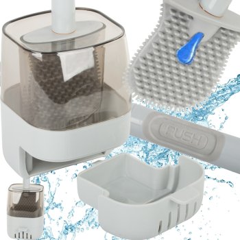 Silicone Toilet Brush with Liquid Dispenser