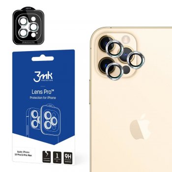 Apple iPhone 12 Pro Max 6.7" 3MK Lens Protection Pro With Mounting Frame | Telefona Kameras Aizsargstikls