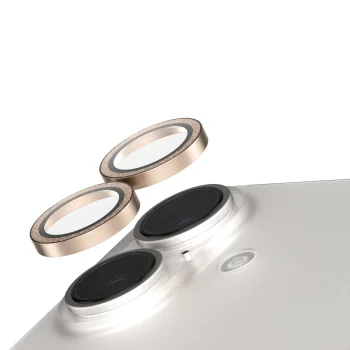 SAFE by PanzerGlass iPhone 16 6.1" / Plus 6.7" objektīvu aizsargs zelta/zelta ar mirdzumu SAFE95894 | Lens...