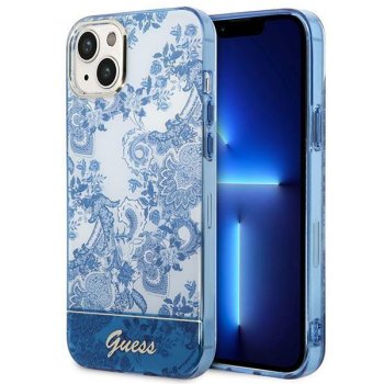 Guess Porcelain Collection Hardcase for iPhone 14 Plus Blue