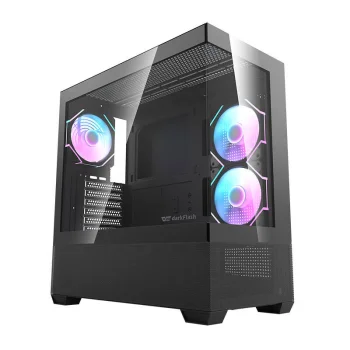 Datora korpuss Darkflash DS900 AIR + 6 ARGB ventilatori, melns