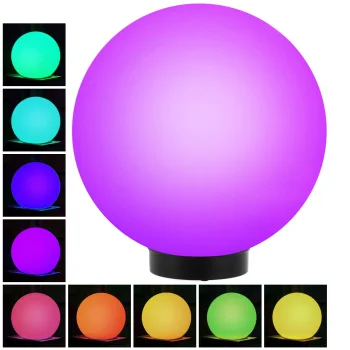 GreenBlue GB165 Solar Garden Lamp Sphere, RGB LED, Freestanding, 25x58 cm