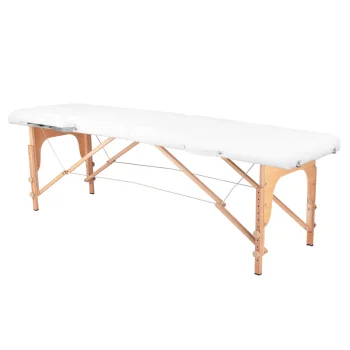 Складной стол, кушетка для массажа WOOD COMFORT 2 секции, белый