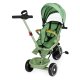 ECOTOYS 2-in-1 Kids Tricycle Stroller with Rotating Seat and Canopy, Green