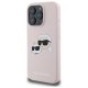 Karl Lagerfeld iPhone 16 Pro Max vāciņš Silicone Karl & Choupette Head MagSafe, rozā