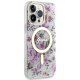 Guess iPhone 14 Pro Max Case Flower MagSafe, Transparent