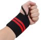 Rokas locītavas fiksatori spēka treniņiem, 2 gab., melni-sarkani