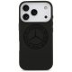 Mercedes Silicone Vintage Logo MagSafe vāciņš priekš iPhone 17 Pro — melns | Phone Case Cover