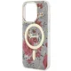 Guess iPhone 14 Pro vāciņš IML Flower MagSafe, haki
