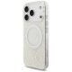 Guess IML Flowers Electro Pearl Strap MagSafe maciņš iPhone 17 Pro - balts | Phone Case Cover