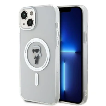Чехол Karl Lagerfeld для iPhone 15 Plus IML Ikonik MagSafe, прозрачный