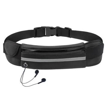 Сумка на пояс для бега, Чёрная | Running fitness Waist Pocket bag