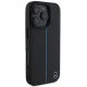 Mercedes iPhone 16 Pro Case Blue Line Leather MagSafe, Black
