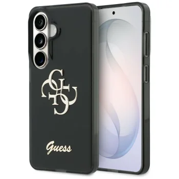 Guess IML Big Metal 4G Script vāciņš priekš Samsung Galaxy S26, melns