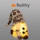Ruhhy Standing Gnome with LED Light, 33 cm, Grey/Brown