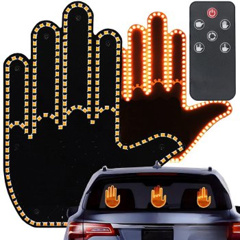 LED žestu signāllampa automašīnas aizmugurējam logam ar tālvadības pulti
