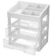 Kosmētikas organizators ar 3 atvilktnēm AG605G, balts