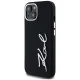 Чехол Karl Lagerfeld Silicone Metal Script Logo для iPhone 15 - Черный