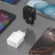 Dudao A26TCEU GaN PD QC 25W Wall Charger with USB-C Cable - White