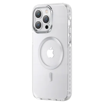 Kingxbar Ice Crystal Series MagSafe vāciņš iPhone 14 Plus, sudraba