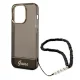 Guess Translucent Pearl Strap vāciņš iPhone 14 Pro - Melns