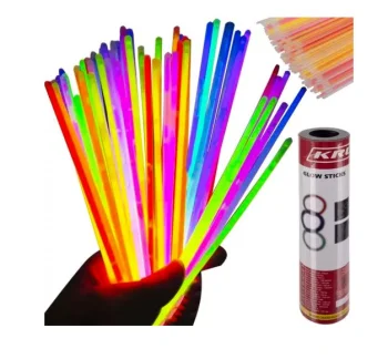 Kruzzel Fluorescējošie spīdošie kociņi, 100 gab. + savienotāji