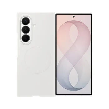 Samsung Silicone Magnet vāciņš priekš Galaxy Z Fold 8 ar MagSafe un 2 plēvēm, balts