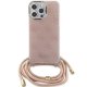 Guess iPhone 15 Pro vāciņš HC Crossbody Cord 4G Print, rozā