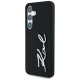 Чехол Karl Lagerfeld Silicone Metal Signature Logo для Samsung Galaxy S25, черный