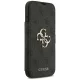Чехол Guess Book 4G с металлическим логотипом для iPhone 17 Pro Max - черный