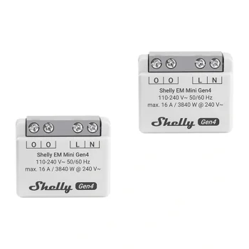 Умный счетчик электроэнергии Shelly EM Mini Gen4, 2 шт.