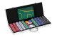 ModernHome Poker & Blackjack Set – 500 Chips, Dice, Felt Mat, Lockable Case