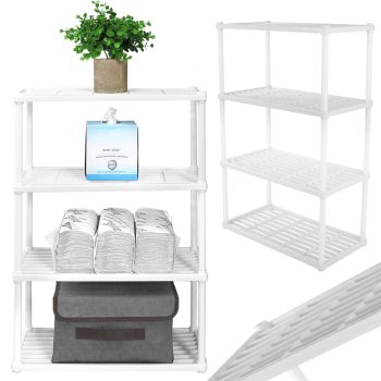 Organizators Plaukts Skapis Virtuvei un Vannas Istabai 64x41x22 cm, Balts | Storage Organizer Shelf for Bathroom...