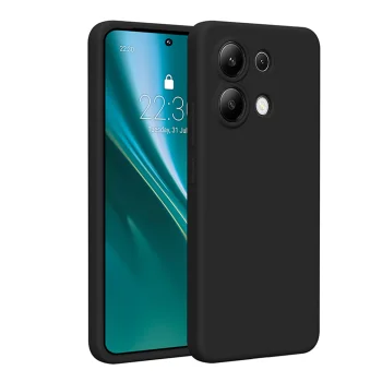 Etteri Silicone Case vāciņš Xiaomi Redmi Note 13 4G, melns