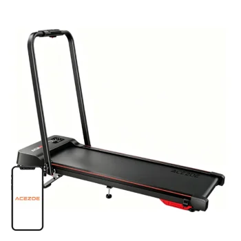 Складная электрическая беговая дорожка Acezoe CTM4020, черно-красная
