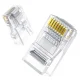 Ugreen 100x spraudņu savienotāju komplekts RJ45 8P8C Cat 6, caurspīdīgs (60558) | Plug Coupler End 6 Transparent